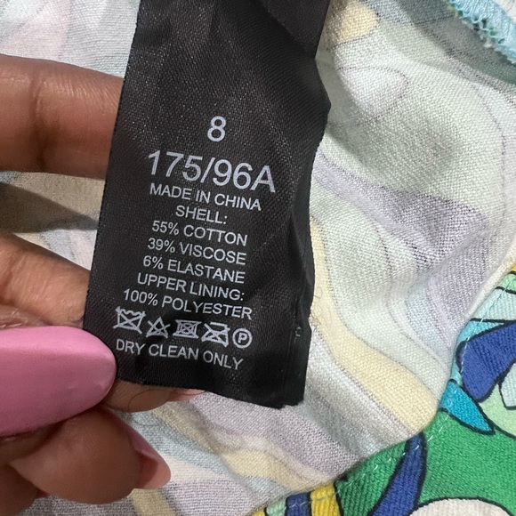 Kate Spade Anemone Floral Amelia Dress  Blue Green Sleeveless Pleated Size US 8 - Picture 14 of 14